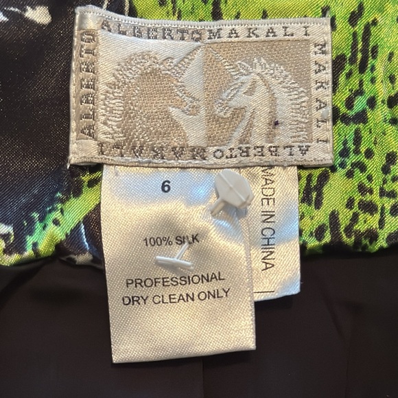 Alberto Makali Multicolor Silk Jacket w/ Mesh Overlay - Picture 11 of 11